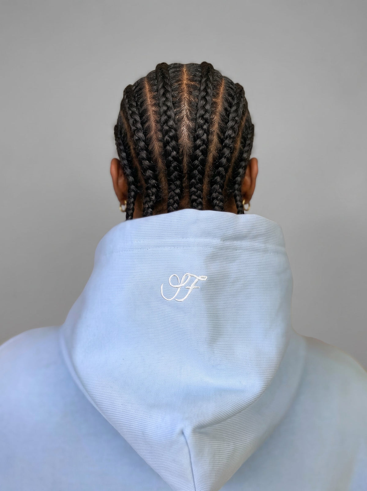 Sky blue Saltus Fidei hoodie, product view