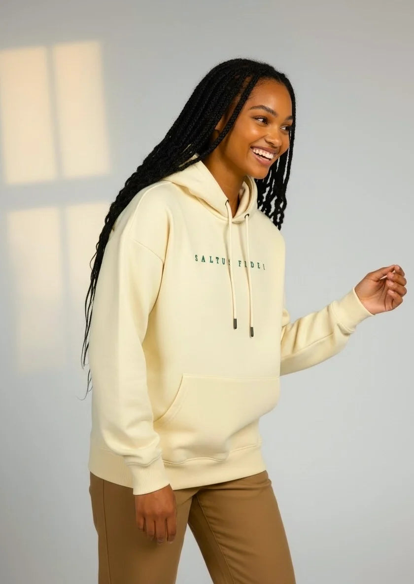 Off-white Saltus Fidei hoodie, alternate studio angle