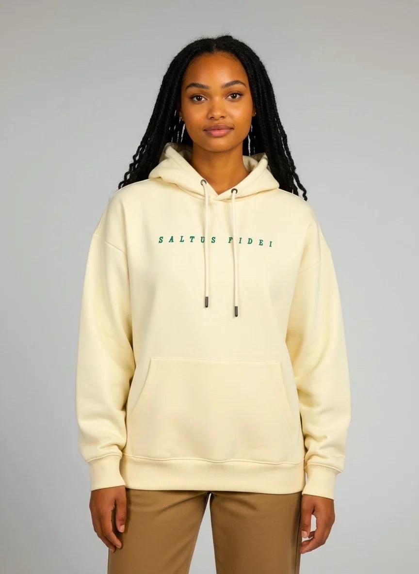 Off-white Saltus Fidei hoodie, alternate studio angle